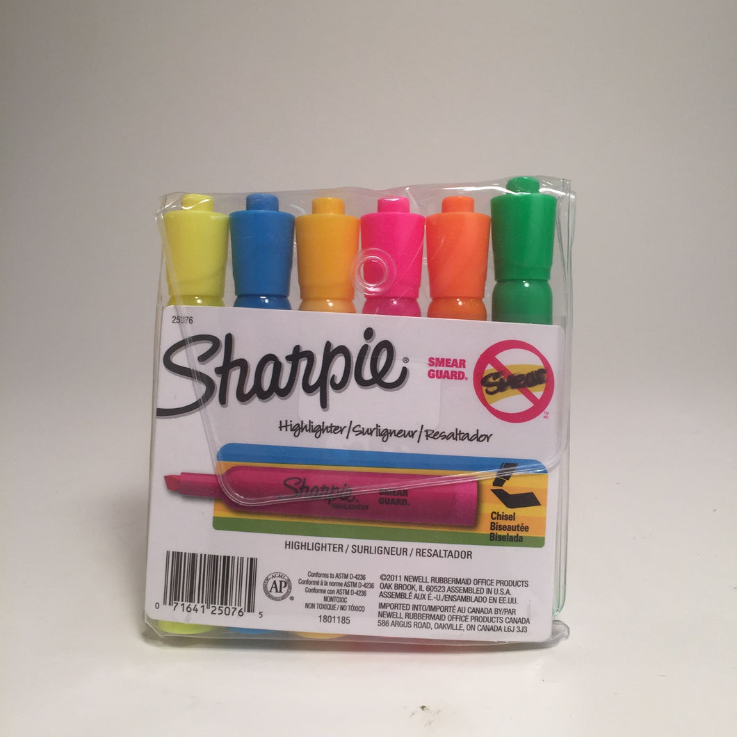 Highlighter - 6 pk - Various Colours