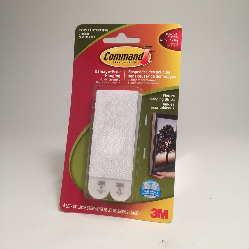 3M Command - Picture Hanging Strips - Lg - White