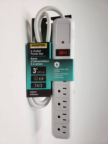 Power Bar - 6-outlet - 3'
