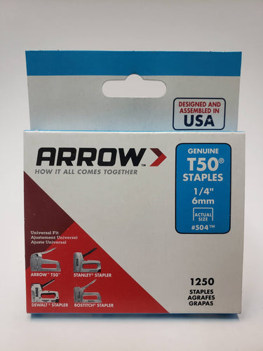 Arrow - T50 Staples - 1/4