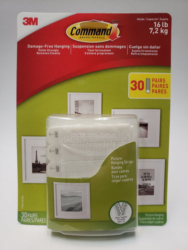 3M Command - Picture Hanging Strips - Lg - 30pk