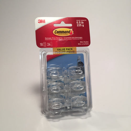Command Hook - Mini Hook Clear - Value Pack