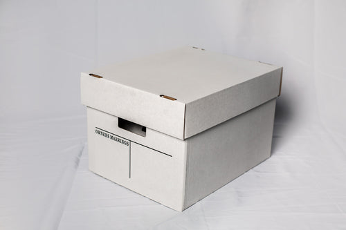 Box - File w/lid - White