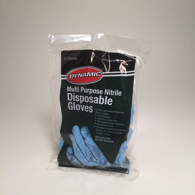 Disposable Gloves - Nitrile - Blue - 6 pack
